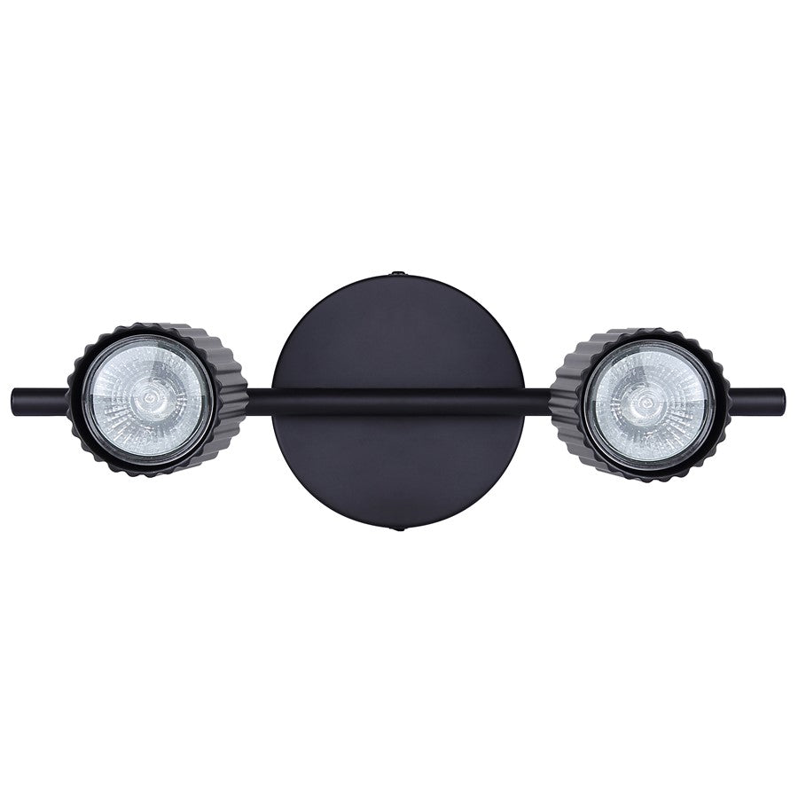 Canarm Rexton 14in 2-Light Track Lighting | Matte Black | Kitchen & Office | 14 x 5 x 7 in | Model IT1119A02BK10