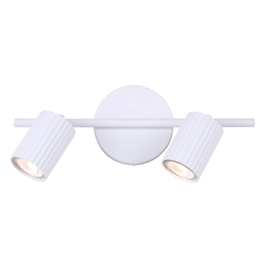 Canarm Rexton 14in 2-Light Track Lighting | Matte White | Kitchen & Office | 14 x 5 x 7 in | Model IT1119A02WH10