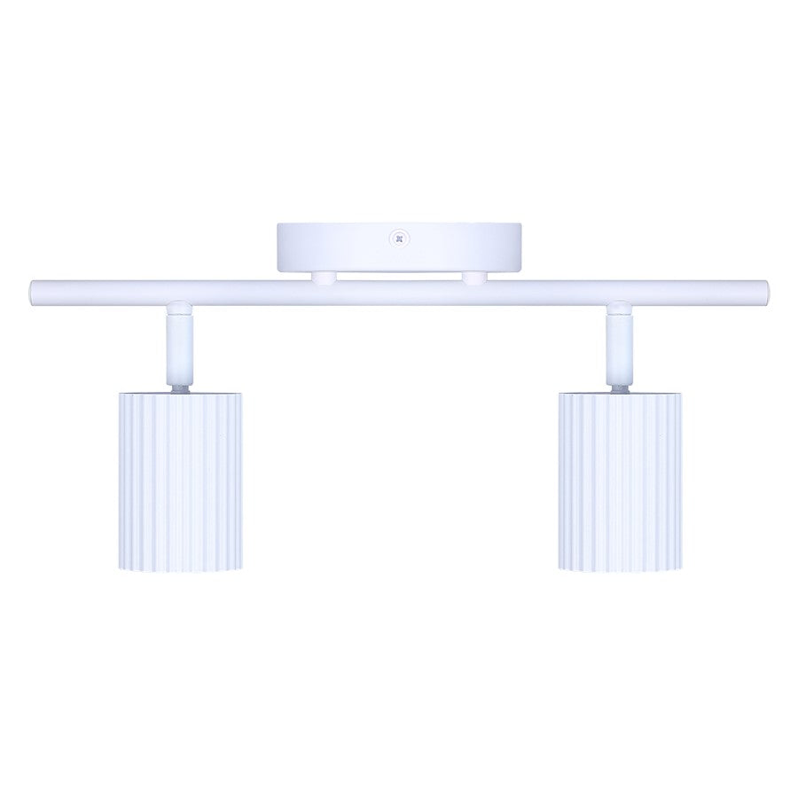 Canarm Rexton 14in 2-Light Track Lighting | Matte White | Kitchen & Office | 14 x 5 x 7 in | Model IT1119A02WH10
