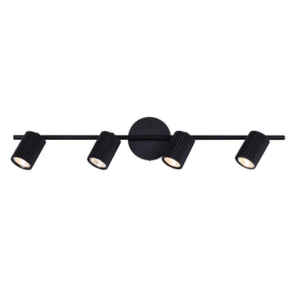 Canarm Rexton 29in 4-Light Track Lighting | Modern Matte Black Metal | Kitchen & Living Room | 29 x 4.75 x 6.5 in | Model IT1119A04BK10