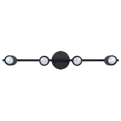 Canarm Rexton 29in 4-Light Track Lighting | Modern Matte Black Metal | Kitchen & Living Room | 29 x 4.75 x 6.5 in | Model IT1119A04BK10