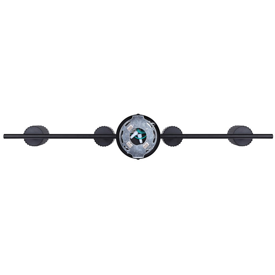 Canarm Rexton 29in 4-Light Track Lighting | Modern Matte Black Metal | Kitchen & Living Room | 29 x 4.75 x 6.5 in | Model IT1119A04BK10