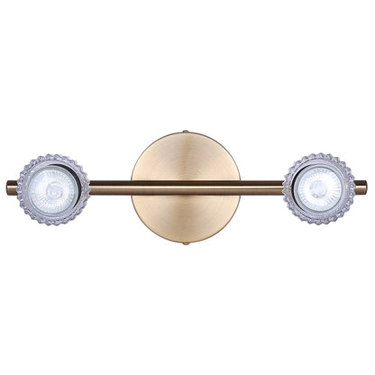 Canarm Elsee 15in 2-Light Track Lighting | Modern Black & Gold Metal with Clear Glass | Kitchen & Living Room | Model IT1161A02BKG10