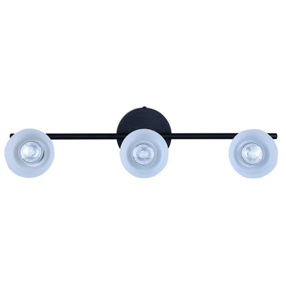 Canarm Radley 22in 3-Light Track Light | Modern Matte Black and White Metal Shades | Kitchen & Living Room | 22.5 x 4.75 x 7 in | Model IT1163A03BW10