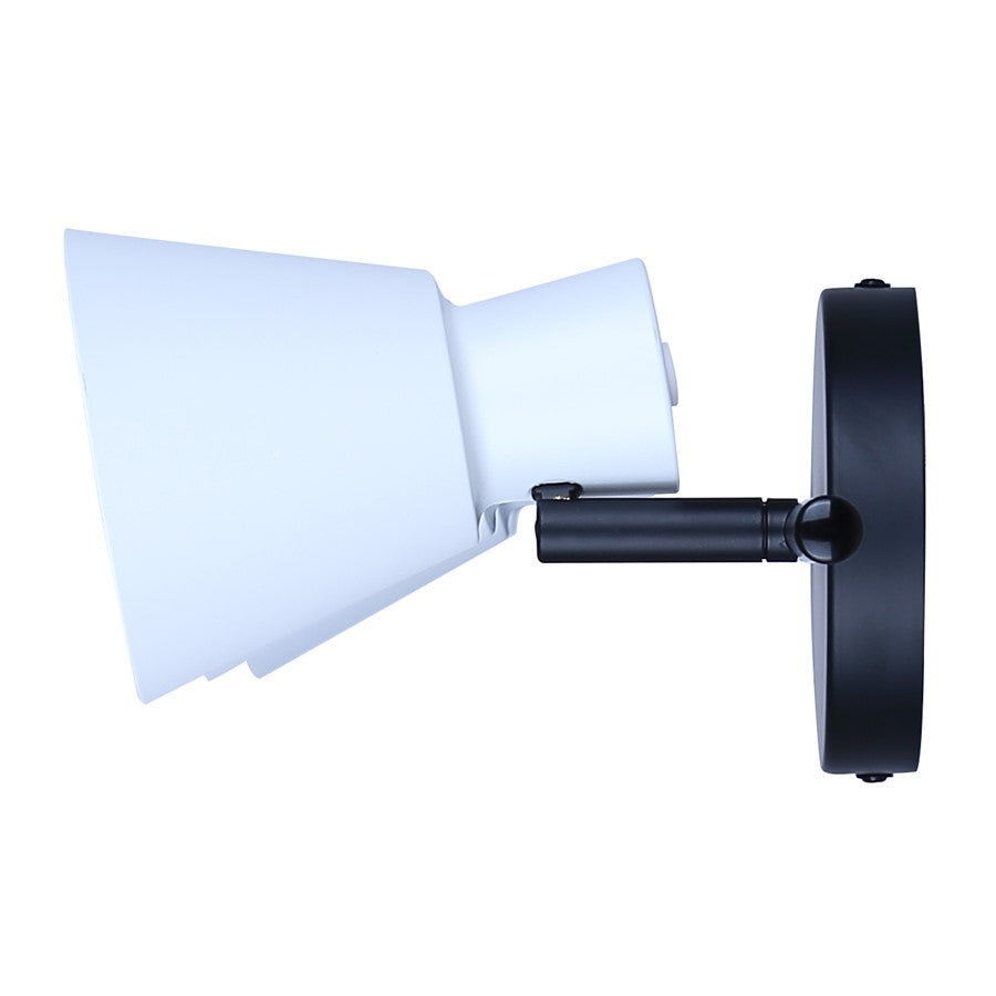 Canarm Radley 29in 4-Light Track Lighting | White Metal Adjustable Shades | Kitchen & Living Room | 29 x 4.75 x 7 in | Model IT1163A04BW10