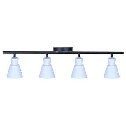 Canarm Radley 29in 4-Light Track Lighting | White Metal Adjustable Shades | Kitchen & Living Room | 29 x 4.75 x 7 in | Model IT1163A04BW10