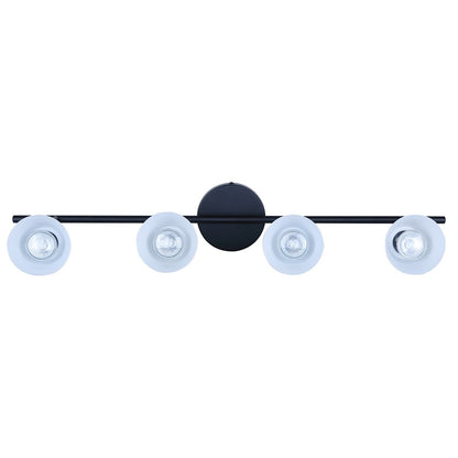 Canarm Radley 29in 4-Light Track Lighting | White Metal Adjustable Shades | Kitchen & Living Room | 29 x 4.75 x 7 in | Model IT1163A04BW10