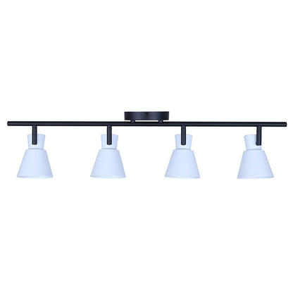 Canarm Radley 29in 4-Light Track Lighting | White Metal Adjustable Shades | Kitchen & Living Room | 29 x 4.75 x 7 in | Model IT1163A04BW10