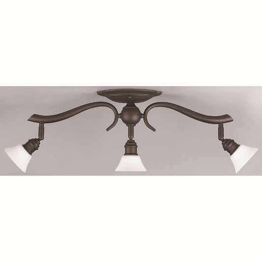 Canarm Addison 23.5in 3-Light Track Lighting | Oil Rubbed Bronze Steel & White Opal Glass | Kitchen & Living Room | Model IT217A03ORB10