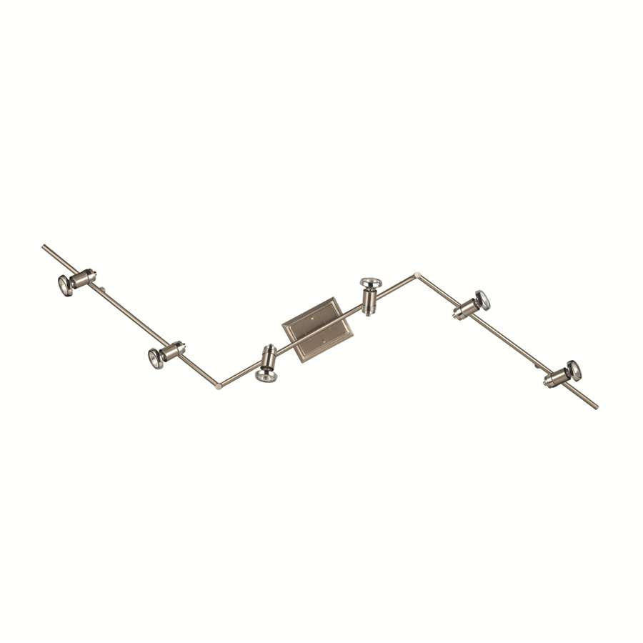 Canarm Shay 71in 6-Light Track Light | Brushed Pewter and Polished Chrome | Kitchen & Living Room | 71 x 4.75 x 6 in | Model IT391A06BCH10