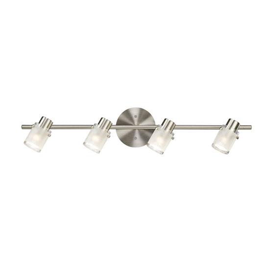 Canarm Cole 29in 4-Light Track Light | Brushed Nickel and Frosted Glass | Kitchen & Living Room | 29 x 29 x 5 in | Model IT406A04BN10