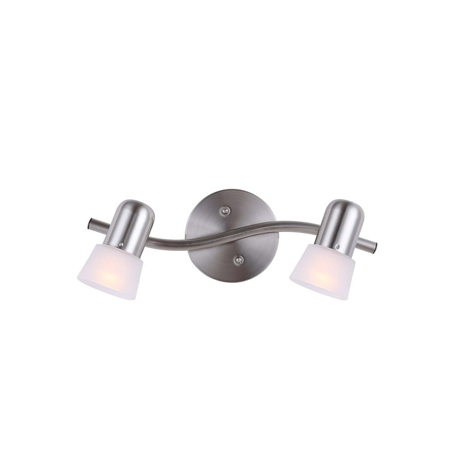 Canarm Omni 15in 2-Light Track Light | Brushed Pewter | Kitchen Island & Dining Room | 15 x 15 x 5 in | Model IT5251