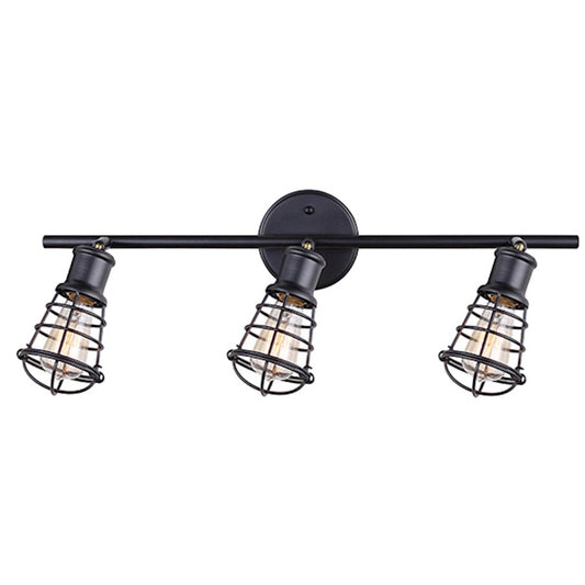 Canarm Otto 24in 3-Light Track Light | Industrial Graphite Cage Design | Kitchen & Dining Room | 24 x 10 in | Model IT611A03GPH