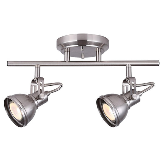 Canarm Polo 14in 2-Light Track Light | Brushed Nickel | Kitchen Island & Living Room | 14 x 8.5 in | Model IT622A02BN10
