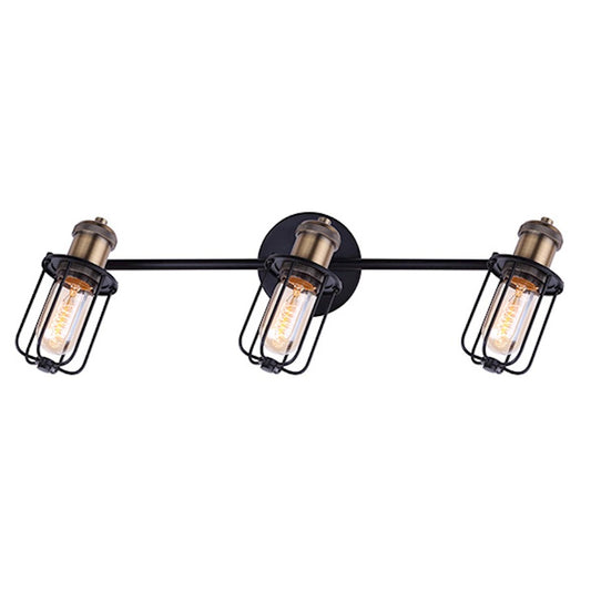 Canarm Vox 22in 3-Light Track Light | Industrial Matte Black and Gold Metal | Kitchen & Living Room | 22 x 6 x 8 in | Model IT704A03BKG