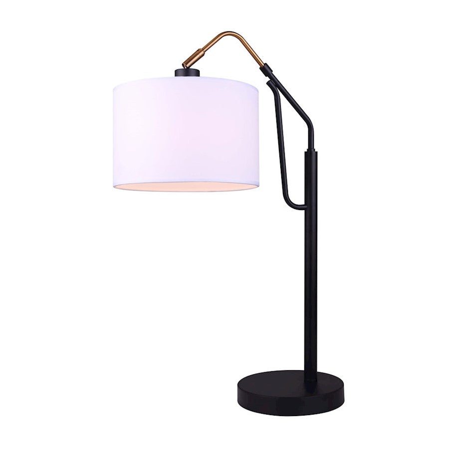 Canarm 27in 1-Light Table Lamp | Black and Gold Metal | Bedside & Living Room Accent Light | 10 x 18 x 27 in | Model ITL1024A27BKG