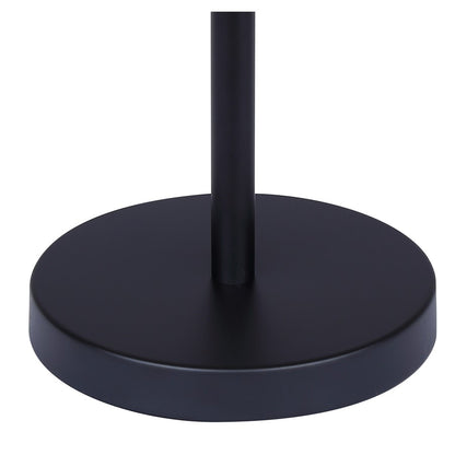 Canarm Bellamy 1-Light Table Lamp | Matte Black Metal & Faux Rattan Shade | Bedroom & Living Room | 13.75 x 13.75 x 22 in | Model ITL1149A22BK-BPR