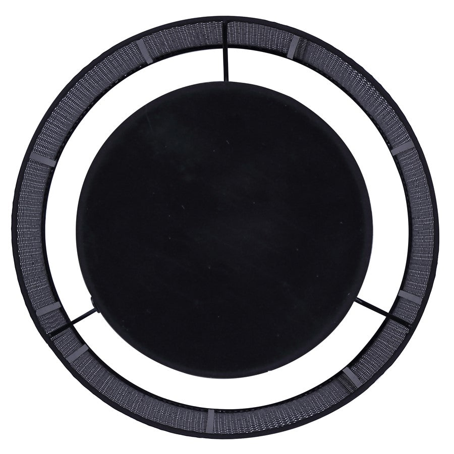 Canarm Bellamy 1-Light Table Lamp | Matte Black Metal & Faux Rattan Shade | Bedroom & Living Room | 13.75 x 13.75 x 22 in | Model ITL1149A22BK-BPR