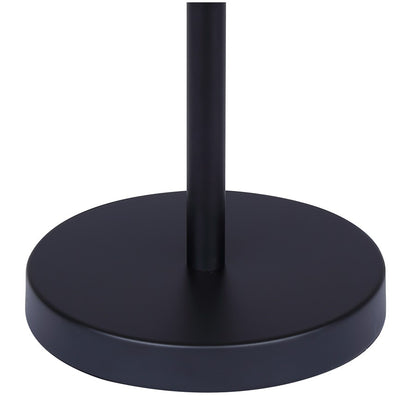 Canarm Bellamy 1-Light Table Lamp | Matte Black Metal & Natural Rattan Shade | Bedroom & Living Room | 13.75 x 13.75 x 22 in | Model ITL1149A22BK-NR