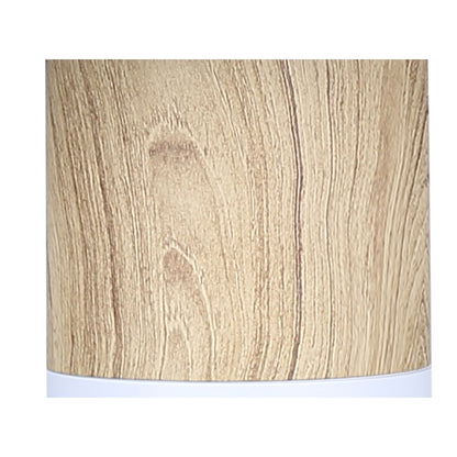 Canarm Caleb 1-Light Table Lamp | Matte White & Faux Wood Metal | Bedside & Desk Accent | 9 x 9 x 19 in | Model ITL1152A18WHW
