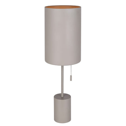 Canarm Flint 23in 1-Light Table Lamp | Minimalist Grey Metal Shade | Bedroom & Home Office | 7 x 7 x 23 in | Model ITL1164A23GY