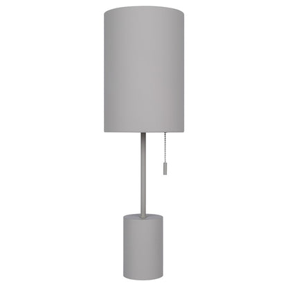 Canarm Flint 23in 1-Light Table Lamp | Minimalist Grey Metal Shade | Bedroom & Home Office | 7 x 7 x 23 in | Model ITL1164A23GY