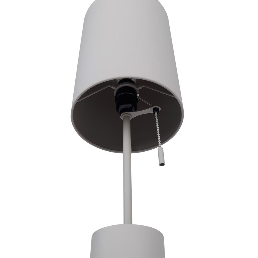 Canarm Flint 23in 1-Light Table Lamp | Minimalist Grey Metal Shade | Bedroom & Home Office | 7 x 7 x 23 in | Model ITL1164A23GY