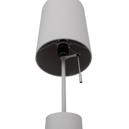 Canarm Flint 23in 1-Light Table Lamp | Minimalist Grey Metal Shade | Bedroom & Home Office | 7 x 7 x 23 in | Model ITL1164A23GY