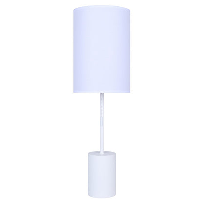 Canarm Flint 23in 1-Light Table Lamp | Minimalist White Fabric Shade | Bedroom & Home Office | 7 x 7 x 23 in | Model ITL1164A23WH
