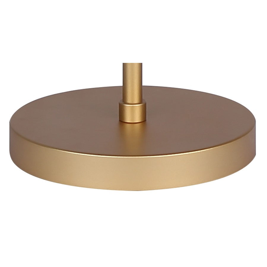 Canarm Milli 23in 1-Light Table Lamp | Glossy White & Polished Gold | Bedroom & Living Room | 13 x 13 x 23 in | Model ITL2098B23GDW