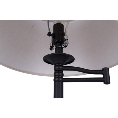 Canarm Oscar 29in 1-Light Table Lamp | Oil Rubbed Bronze and Natural Fabric Shade | Living Room & Reading Nook | Model ITL2118B29ORB