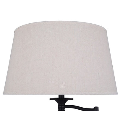 Canarm Oscar 29in 1-Light Table Lamp | Oil Rubbed Bronze and Natural Fabric Shade | Living Room & Reading Nook | Model ITL2118B29ORB