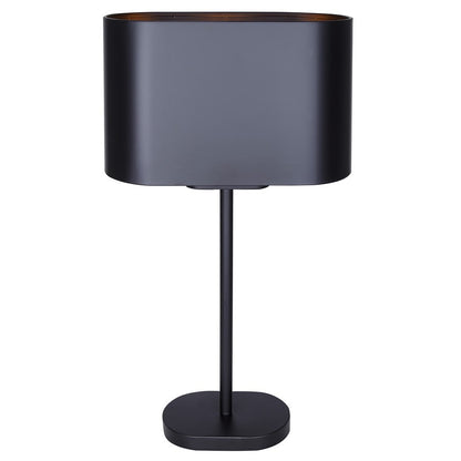 Canarm Kov 24in 1-Light Table Lamp | Matte Black Metal Shade | Bedroom & Reading Nook | 13 x 6 x 24 in | Model ITL2132B24BK
