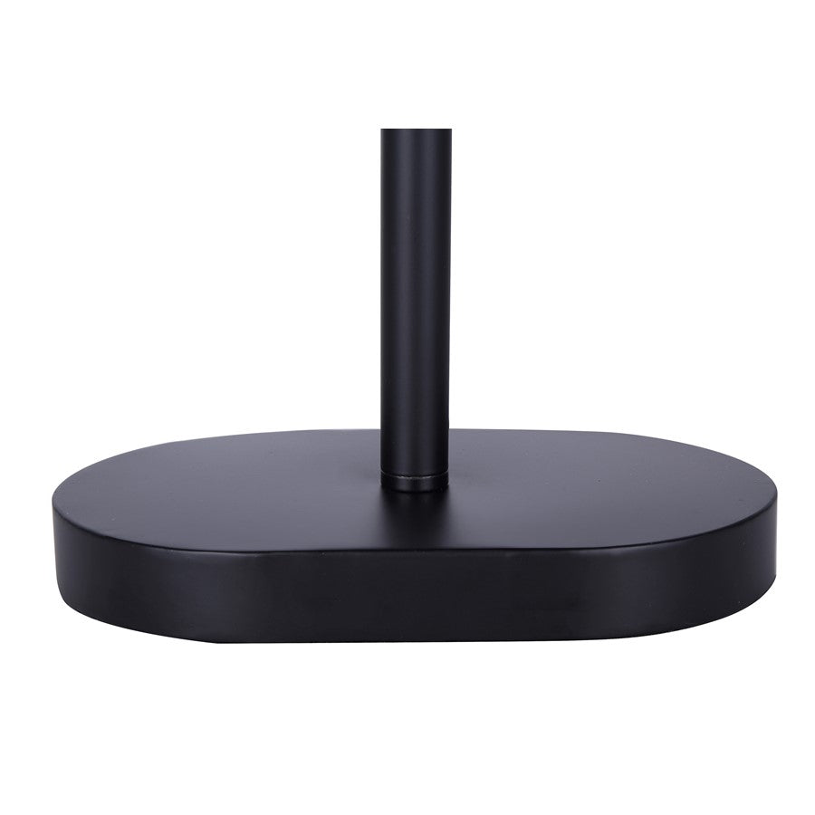 Canarm Kov 24in 1-Light Table Lamp | Matte Black Metal Shade | Bedroom & Reading Nook | 13 x 6 x 24 in | Model ITL2132B24BK
