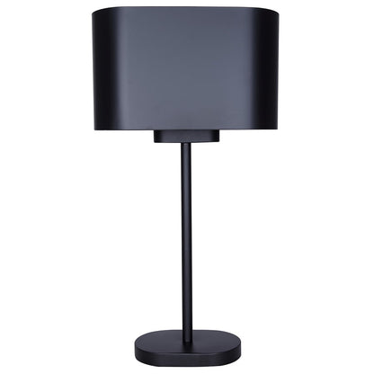 Canarm Kov 24in 1-Light Table Lamp | Matte Black Metal Shade | Bedroom & Reading Nook | 13 x 6 x 24 in | Model ITL2132B24BK