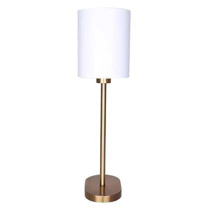 Canarm Kov 24in 1-Light Table Lamp | Gold and White Metal Shade | Bedroom & Reading Nook | 13 x 6 x 24 in | Model ITL2132B24GDW