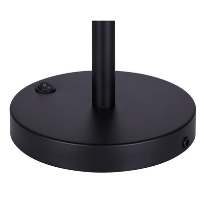 Canarm Lano 24in 1-Light Table Lamp | Modern Matte Black and Rope Shade | Bedroom & Living Room Accent | 13.75 x 13.75 x 24 in | Model ITL2134B24BK