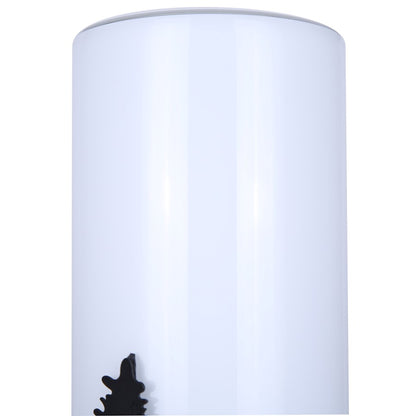 Canarm Silvia 12.75in 1-Light Table Lamp | Nature-Inspired Matte Black and Opal Glass | Bedside & Office Accent | Model ITL2135B13BK