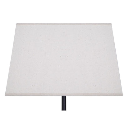 Canarm Burke 26in 1-Light Table Lamp | Modern Rustic Matte Black and Brushed Brown Geometric Base Neutral Fabric Shade | Model ITL2141B26BKB
