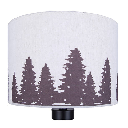 Canarm Holt 27.25in 1-Light Table Lamp | Modern Matte Black Tripod with Tree Motif Shade | Bedside & Reading Corner | Model ITL2145B26BK