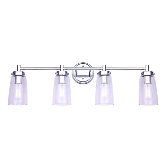 Canarm Rory 30in 4-Light Vanity Light | Chrome Metal | Bathroom & Powder Room | 30 x 6.25 x 10 in | Model IVL1016A04CH