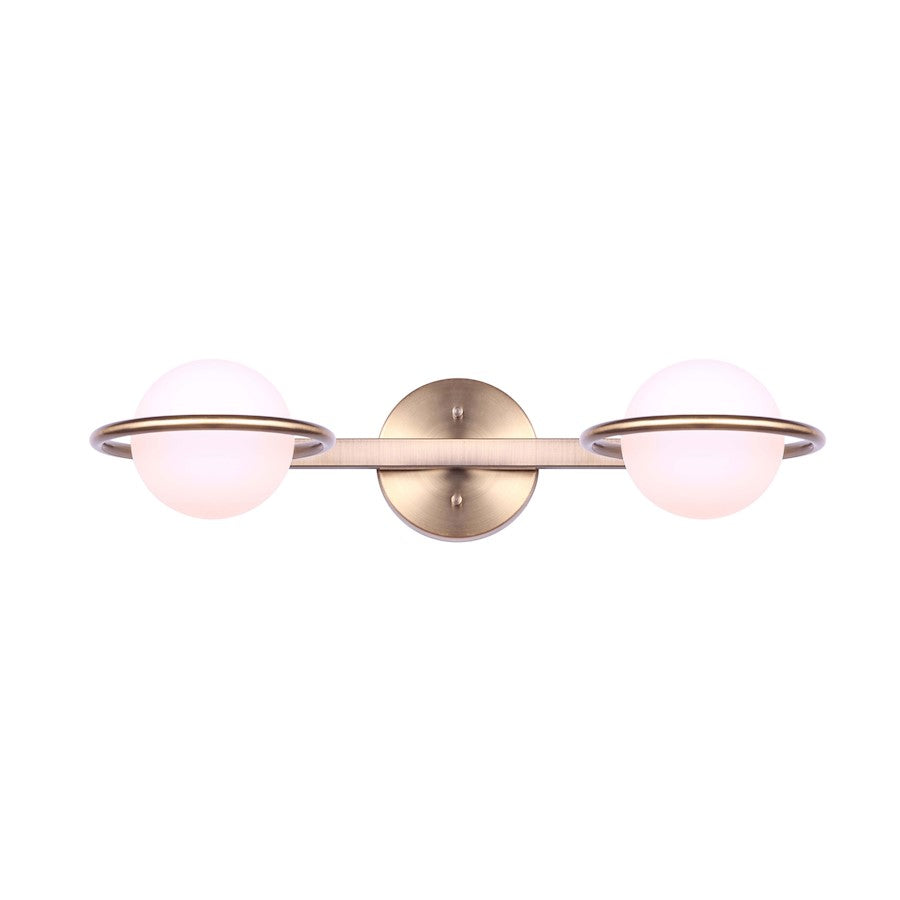 Canarm Cosima 21in 2-Light Vanity Light | Gold Metal | Bathroom Vanity | 21 x 9 x 5 in | Model IVL1025A02GD9
