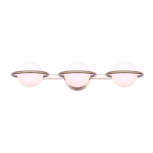 Canarm Cosima 24in 3-Light Vanity Light | Gold Metal | Bathroom Vanity | 24 x 9 x 5 in | Model IVL1025A03GD9