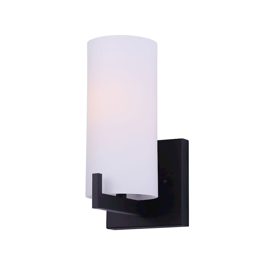 Canarm Bishop 6in 1-Light Wall Sconce | Matte Black and Opal Glass | Bathroom Vanity & Hallway | 6 x 10 x 5 in | Model IVL1052A01BK