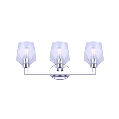 Canarm Lenci 24in 3-Light Vanity Light | Modern Chrome and Seeded Glass | Bathroom Vanity | 24 x 7 x 10 in | Model IVL1070A03CH