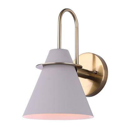 Canarm Talia 7in 1-Light Wall Sconce | Modern Matte Gold and Matte Grey Metal | Bathroom & Hallway | 7 x 9 x 12 in | Model IVL1076A01MGG