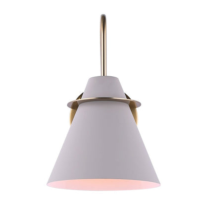 Canarm Talia 7in 1-Light Wall Sconce | Modern Matte Gold and Matte Grey Metal | Bathroom & Hallway | 7 x 9 x 12 in | Model IVL1076A01MGG