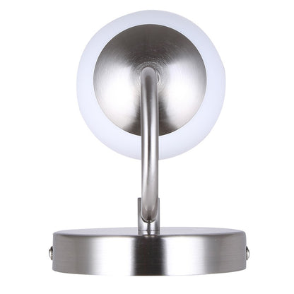 Canarm Novalee 6.5in 1-Light Vanity Light | Modern Brushed Nickel and Opal Glass | Bathroom & Powder Room | 6.5 x 4.75 x 10 in | Model IVL1130A01BN