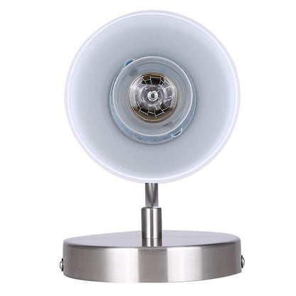 Canarm Novalee 6.5in 1-Light Vanity Light | Modern Brushed Nickel and Opal Glass | Bathroom & Powder Room | 6.5 x 4.75 x 10 in | Model IVL1130A01BN