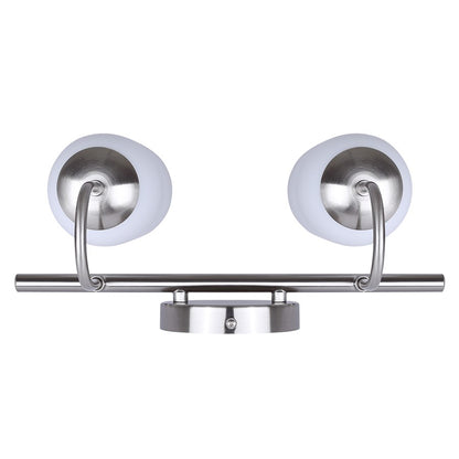 Canarm Novalee 14.5in 2-Light Vanity Light | Modern Brushed Nickel and Opal Glass | Bathroom & Powder Room | 14.5 x 6.5 x 9.75 in | Model IVL1130A02BN